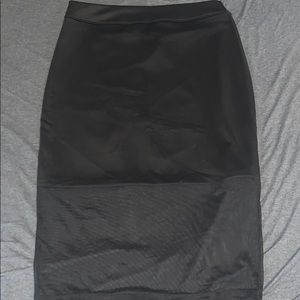 Mid length mesh skirt